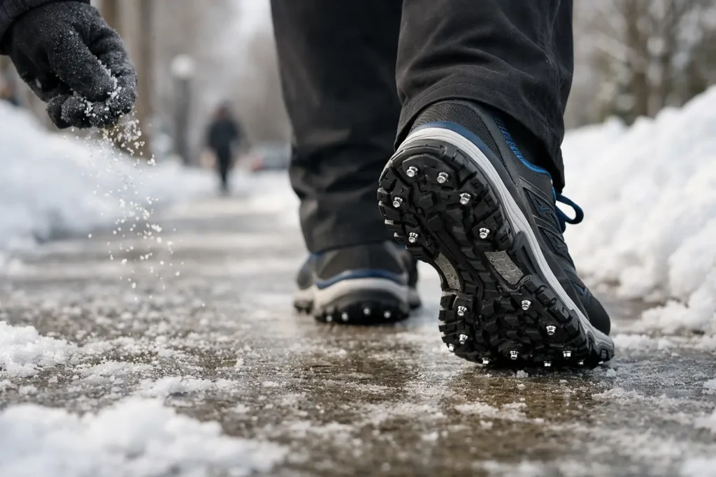 How to Prevent Slips on Snowy Sidewalks